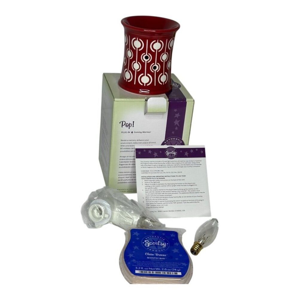 NIB POP Scentsy Plug-in Warmer Complete with Clean Breeze Scentsy Bar